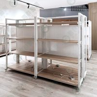 ws活動式造型洞洞背板層板陳列架(LED燈條)-01