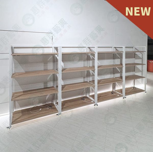 ws活動式造型洞洞背板層板陳列架(LED燈條)-06