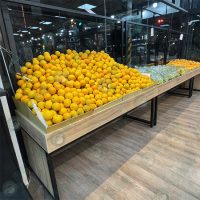 平面雙格蔬果展示陳列架(ㄇ字桿)ws