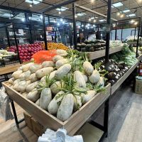 簡約中島黑框平面雙層蔬果架(ㄇ字桿)ws-06