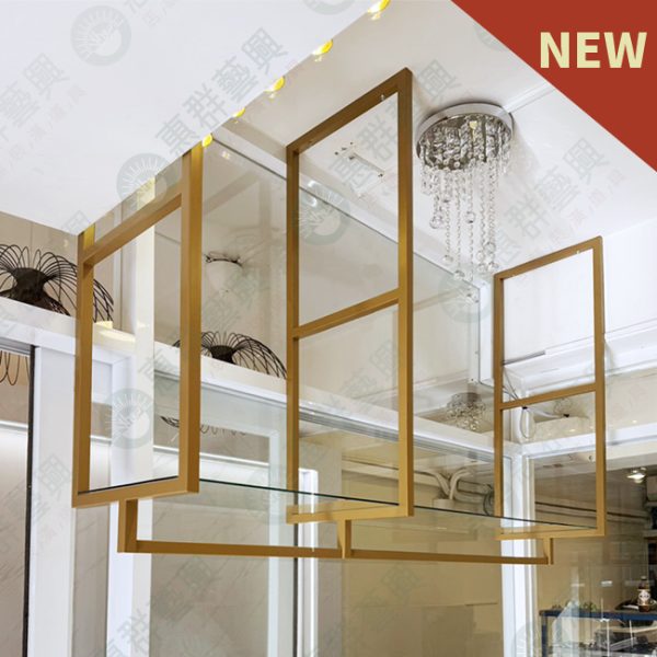 ws特製金框造型玻璃層板吊杯架-01