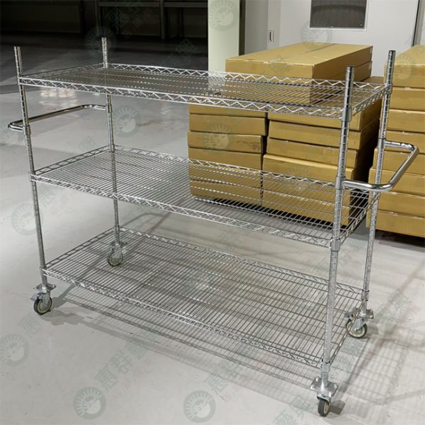 造型客製雙把三層波浪架推車-02