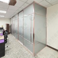 ws地軌式鋁框拉門+屏風WSP406-01