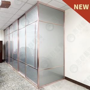 地軌式鋁框拉門+屏風WSP406