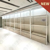 WS壁面層板展示壁櫃架(含LED燈條)-04