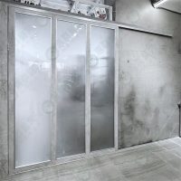 WS複合式懸吊式木拉門(木作+玻璃)WSP444-02