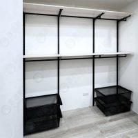 WS多功能住家更衣間展示間.金屬衣櫃(木層板)W57-01